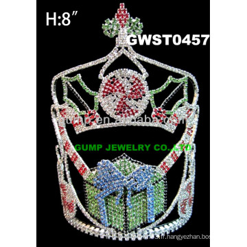 Cadeau de Noël style strass tiara couronne en cristal personnalisé